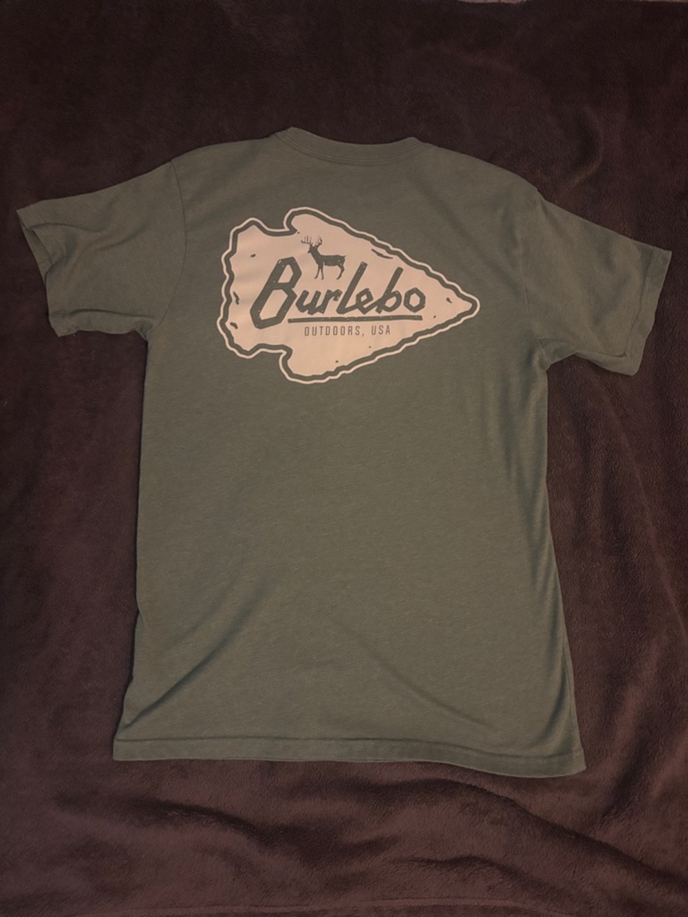 BURLEBO Olive Green Short-Sleeve Logo Tee